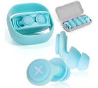 Z-Blue Noise Cancelling Ear Plugs for Sleeping, Swimming, Studying, Working, Concerts - 3-Layer Noise Reduction