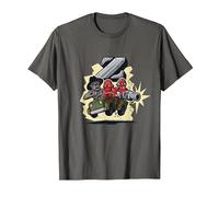 Z Brad Allen & Commander Zod Retro Video Game T-Shirt, Men, Asphalt Grey, 4X-Large