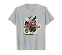 Z Brad Allen & Commander Zod Retro Video Game T-Shirt, Men, Heather Grey, 6X-Large