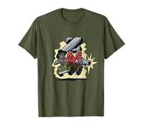 Z Brad Allen & Commander Zod Retro Video Game T-Shirt, Men, Olive Green, Small
