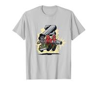 Z Brad Allen & Commander Zod Retro Video Game T-Shirt, Men, Silver Grey, Large