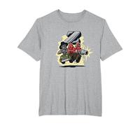 Z Brad Allen & Commander Zod Retro Video Game T-Shirt, Men's Big and Tall, Heather Grey, 5X Tall