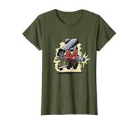 Z Brad Allen & Commander Zod Retro Video Game T-Shirt, Women, Olive Green, Medium