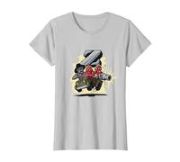 Z Brad Allen & Commander Zod Retro Video Game T-Shirt, Women, Silver Grey, Small