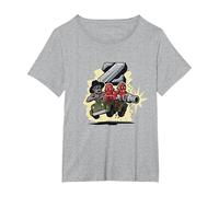 Z Brad Allen & Commander Zod Retro Video Game T-Shirt, Women's Plus, Heather Grey, 5X