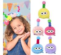 Z-CHARMMY Pom Pom Hair Clips Crazy Hair Accessories for Girls Cartoon Monsters Hair Clips