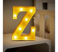 (Z) Christmas Ornament Novelty Decorations LED Letter Lights Sign Light Up For Home Party Decoration Light Up Letters Alphabet Letter Sign Battery Powered