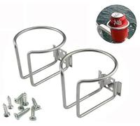 Z-Color 2pcs Stainless Steel Boat Ring Cup Drink Holder Universal Drinks Holders for Marine Yacht Truck RV Car Trailer Hardware