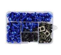 Z Compatible With Suzuki For Gsxr600 Gsxr750 195PCS Motorcycle Alloy Fairing For Bolt Screw Nut Kit Motorbike Body Work For Bolt Kit(Blue)