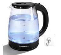 Z-DESDEMONA 1.8L Large Capacity Electric Kettle, 3000W Fast Boiling, with Kettle Hook, Overheating Protection and Dry-Boiling Prevention, 360° Swivel Storage Base, BPA-Free, Borosilicate Glass