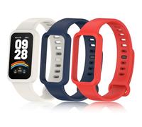 Z.DuDuZAZA Strap Compatible with Xiaomi Smart Band 9 Active Belts Replacement, [3 Pack] Adjustable Silicone Wristbands Change for Mi Smart Band 9 Active