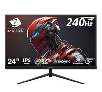 Z-Edge 24 Inch 240Hz Gaming Monitor 1ms MPRT Full HD IPS Panel, 350cd/m² Brightness, 99% sRGB, Ultra-Thin Bezel, HDR10, FreeSync, HDMI & DisplayPort, VESA Mountable, Black