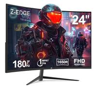 Z-Edge 24 Inch Curved Gaming Monitor 180Hz 1ms MPRT, 16:9 Full HD 1080P LED Monitor, VA Panel, 300cd/m² Brightness, FreeSync, HDMI & DisplayPort - Black