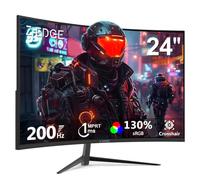 Z-Edge 24 Inch Curved Gaming Monitor 200Hz 1ms MPRT, 16:9 Full HD 1080P LED Monitor, VA Panel, 300cd/m² Brightness, FreeSync, HDMI & DisplayPort - Black