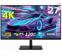 Z-Edge 27 Inch 4K Monitor 120Hz UHD 3840x2160 IPS 100% sRGB HDMI 2.1 DP 1.4