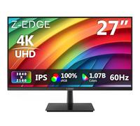 Z-Edge 27 Inch 4K Monitor UHD IPS Panel 3840x2160, 60Hz, 300cd/m² Brightness, FreeSync, HDR10, DisplayPort & HDMI, VESA Mountable, Black