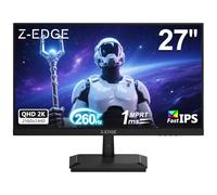 Z-Edge 27 Inch QHD Gaming Monitor 260Hz (Support 240Hz) 1ms MPRT, 2K 2560x1440 IPS Panel, 350cd/m² Brightness, HDR10, FreeSync, DisplayPort (260Hz & 240Hz), HDMI (144Hz), VESA Mountable, Black