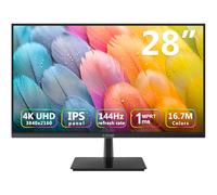 Z-Edge 28 Inch 4K Gaming Monitor 144Hz UHD IPS Panel 3840x2160 1ms MPRT, 300 cd/m² Brightness, FreeSync, HDR10, Ultra-Thin Bezel, DP 1.4 & HDMI 2.1, VESA Mountable, Black