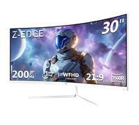 Z-Edge 30 Inch Ultrawide Curved Gaming Monitor 200Hz 1ms MPRT 2560x1080 VA Panel, 21:9 1500R Curved Screen, 300cd/m² Brightness, FreeSync, DisplayPort (200Hz), HDMI (165Hz), PIP/PBP, White