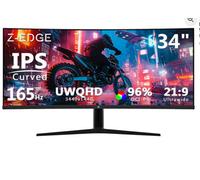 Z-Edge 34 Inch Ultrawide Curved Ips Gaming Monitor 165Hz 3440X1440 21:9, Uwqhd Curved Screen, 96% Dci-P3, 8-Bit