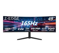 Z-Edge 49 Inch Ultrawide Curved Gaming Monitor 165Hz DQHD 5120x1440, 1ms MPRT, 32:9 VA Panel, FreeSync, Built-in Speaker, Height Adjustable, USB-C 90W, HDMI 2.1 & DisplayPort 1.4, KVM, PIP PBP