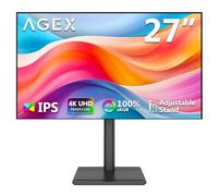 Z-Edge AGEX 27 Inch 4K Monitor UHD 3840x2160 IPS Panel 60Hz, 400cd/m² Brightness, FreeSync, FlickerFree, HDMI x2, DisplayPort x2, Tilt, Swivel, Height Adjustable & Pivot, Black