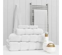 Z Fashion Luxury 2 Piece Towel Set 100% Egyptian Cotton Super Soft Luxury Towels. Hand & Bath Towel Set (White)