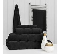 Z Fashion Luxury Towel Set 100% Cotton 2 Piece Towel Set Hand Towel Bath Towel Bale 500 GSM Bathroom towels 2 Piece Sets. (Black)