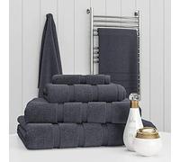 Z Fashion Luxury Towel Set 100% Cotton 2 Piece Towel Set Hand Towel Bath Towel Bale 500 GSM Bathroom towels 2 Piece Sets. (Charcoal Grey)