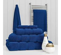 Z Fashion Luxury Towel Set 100% Cotton 2 Piece Towel Set Hand Towel Bath Towel Bale 500 GSM Bathroom towels 2 Piece Sets. (Navy)