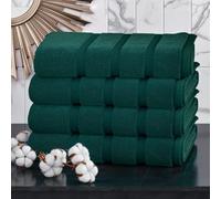 Z Fashion Luxury Towel Set 100% Cotton 4 Piece Bath Towel Set Bath Towel Bale 500 GSM Bathroom towels 4 Piece Sets. (Forest Green)
