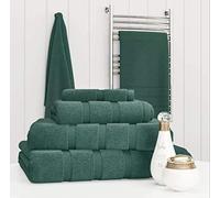 Z Fashion Luxury Towel Set 100% Cotton 4 Piece Towel Set Hand Towel Bath Towel Bale 500 GSM Bathroom towels 4 Piece Sets. (Forest Green)