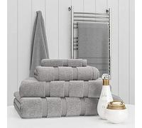 Z Fashion Luxury Towel Set 100 Percent Cotton 2 Piece Towel Set Hand Towel Bath Towel Bale 500 GSM Bathroom towels 2 Piece Sets. (Silver)
