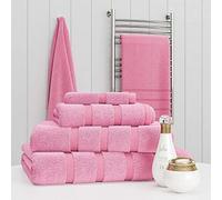 Z Fashion Luxury Towel Set 4 Piece 100% Cotton 500 GSM Super Soft Luxury Towels. Pink