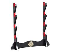 Z-fiber Sword Holder Japanese Velvet Padded Katana Stand Samurai Display Rack Support All Sword ragon Pattern,4 Tier
