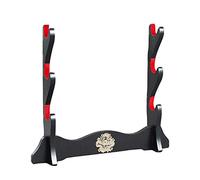 Z-fiber Sword Holder Japanese Velvet Padded Katana Stand Samurai Display Rack Support All Sword ragon Pattern,3 Tier