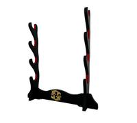 Z-fiber Sword Holder Japanese Velvet Padded Katana Stand Samurai Display Rack Support All Tanto Sword yin and yang,4 Tier