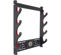 Z-fiber Sword Wall Mount Sword Holder Display Stand Padded Katana Wakizashi Genji and Samurai Swords Gossip Pattern,4 Tier