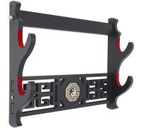 Z-fiber Sword Wall Mount Sword Holder Display Stand Padded Katana Wakizashi Genji and Samurai Swords Gossip Pattern,2 Tier