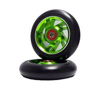 Z-FIRST 2Pcs 110mm Pro Stunt Scooter Wheels with ABEC 9 Bearings Fit for MGP/Razor/Lucky Envy/Vokul Pro Scooters Replacement Wheels (Green)