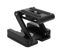 Z Flex Tilt Tripod Head, Aluminum Alloy Folding Z Shape Tilt Pan Head Quick Release Plate Bracket for DSLR Camera Camcorder Tripod Slider Rail