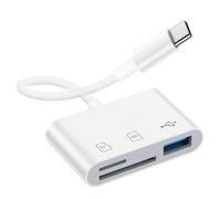 Z Flip 7 FE 6 5 4 SD Card Adapter Reader for Samsung Galaxy Z Fold 7 6 5 4 5G A56 A36 A26 A16 A35 A15 S25 Edge S24 S22 S21 S20 Plus Ultra, USB C to TF/Micro SD Memory Card for iPhone 16e