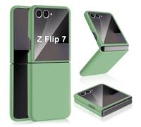 Z Flip 7 Liquid Silicone Case for Samsung Galaxy Z Flip7 5G, Slim Case for Women, Soft Gel Rubber Ultra Thin Cases Silky Touch Anti-Scratch Shockproof Protective Cover for Samsung Z Flip 7 5G (Green)