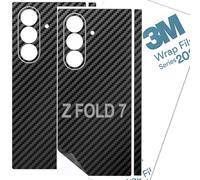Z Fold 7 Skin Wrap 3M Film (Pack of 2) Protective Back Glass Galaxy Z Fold 7 Skin (Carbon Fiber)