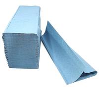 Z Fold Hand Towels Blue (225 X 235 mm) for Wiping, Polishing & Drying - Sucasa (Z Fold Hand Towels Blue 250Pcs, 225 x 235 mm)