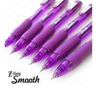 Z-Grip Smooth - Retractable Ballpoint Pen - Pack of 6 - Purple