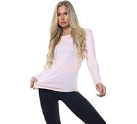 Z&H Ladies Womens Plain Long Sleeve Round Neck Top Basic T Shirt Layering Plus Sizes UK 8-26 (XL (UK 16-18), Nude)