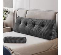 Z-hom Large Wedge Back Pillows, Headboard Triangular Rest Reading Pillow, Lumbar Support Cushion Waist Backrest, Soft Sofa Daybed Positioning Bolster (Full)