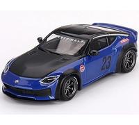 Z LB Nation Works #23 Seiran Blue Metallic with Black Hood and Top Limited Edition on 6000 Pieces Worldwide 1/64 Die Cast Model Car by Mini GT MGT00732