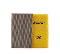 Z-LEAP Diamond Paper Sheet Electroplated Mini Size Sandpaper Hook and Loop Nylon Backing for Hand Polishing Glass Porcelain Ceramic 120grit
